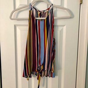 Francesca's Miami Striped Crop Top